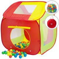 Spielwerk® Kinderzelt Bällebad inkl. 200 Bälle Bunt von Spielwerk