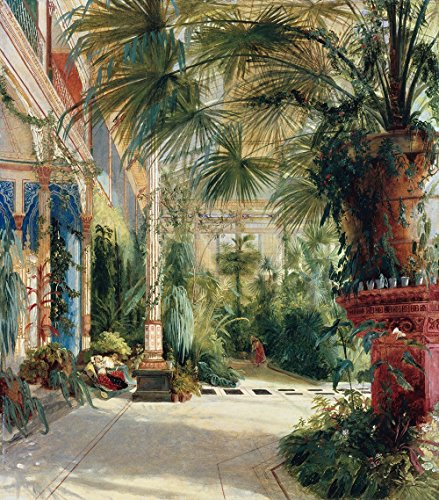 Carl Blechen - Das Innere des Palmenhauses - Extra Large - Semi Gloss Print von Spiffing Prints
