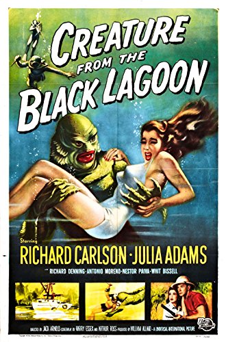 Creature from The Black Lagoon Poster - Large - Semi Gloss Print von Spiffing Prints