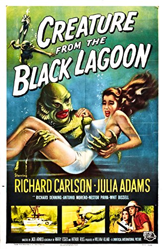 Creature from The Black Lagoon Poster - Small - Semi Gloss Print von Spiffing Prints