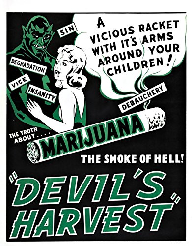 Devils Harvest Marijuana Anti Drugs Poster - Small - Matte Print von Spiffing Prints