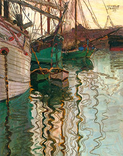 Egon Schiele - Schiele Hafen-triest - Extra Large - Semi Gloss Print Egon Schiele - Schiele Hafen-triest - Extra Large - Semi Gloss Print von Spiffing Prints