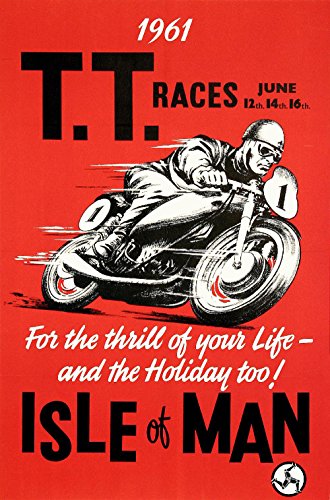 Isle of Man TT Motorcycle Racing Poster - Medium - Semi Gloss Print von Spiffing Prints