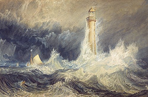 Joseph Mallord William Turner - Bell Rock Lighthouse - Medium - Semi Gloss Print von Spiffing Prints