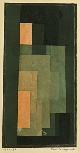 Kunstdruck von Paul Klee – Turm in Orange und Grün von Spiffing Prints