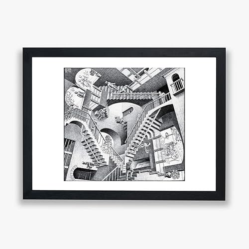 M C Escher - Relativity Lattice - Wall Poster - Home Décor Art - Giclee Print - Print Only - Extra Large von Spiffing Prints