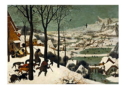 Pieter Bruegel der Ältere – Jäger im Schnee (Winter) Giclée, klein, matt – gerahmt von Spiffing Prints