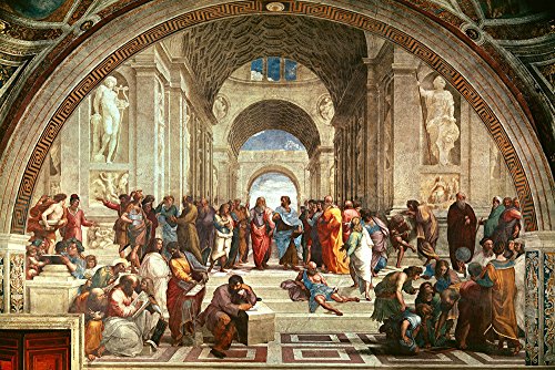 Raphael - The School of Athens - Extra Large - Semi Gloss Print von Spiffing Prints