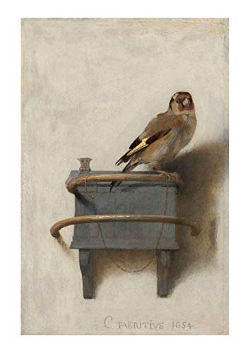 Spiffing Prints Carel Fabritius - The Goldfinch 1654 - Small - Archival Matte - Unframed Spiffing Prints Carel Fabritius - The Goldfinch 1654 - Small - Archival Matte - Unframed von Spiffing Prints