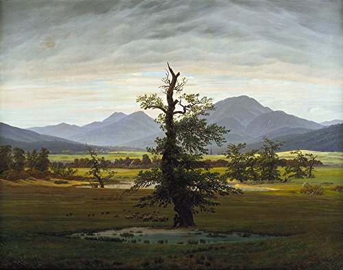 Spiffing Prints Caspar David Friedrich - Der einsame Baum - Extra Large - Matte Print Spiffing Prints Caspar David Friedrich - Der einsame Baum - Extra Large - Matte Print von Spiffing Prints