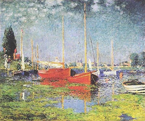Spiffing Prints Claude Monet - Red Boats at Argenteuil - Medium - Matte Print von Spiffing Prints