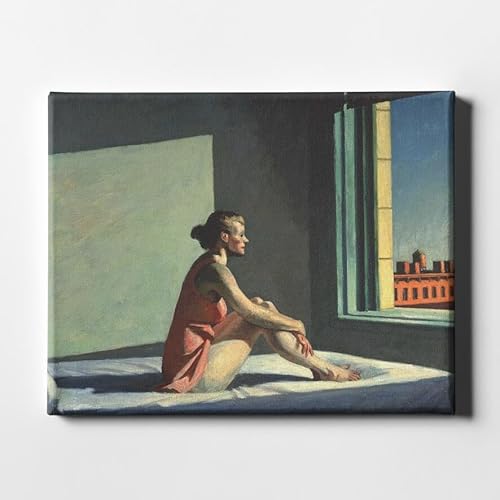 Spiffing Prints Edward Hopper – Morgensonne – Leinwandbild – Home Decor Art – Giclée-Druck – groß von Spiffing Prints