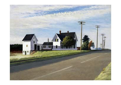 Spiffing Prints Edward Hopper Route 6 Eastham, groß, seidenmatt, ungerahmt von Spiffing Prints