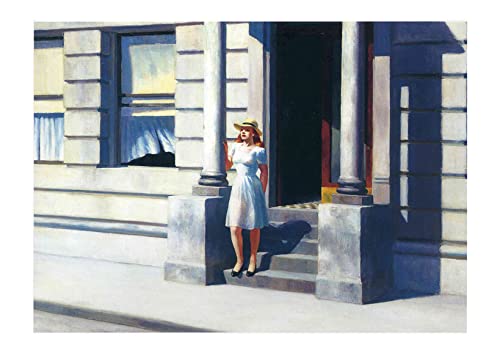 Spiffing Prints Edward Hopper - Summertime - Medium - Semi Gloss - Ungerahmter Kunstdruck Poster von Spiffing Prints