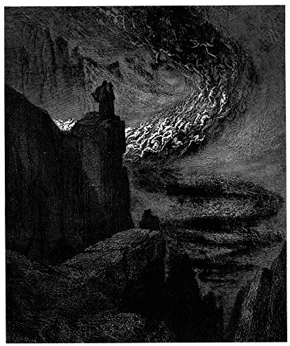 Spiffing Prints Gustave Doré - Dante's Inferno - The Hurricane of Souls - Large - Matte - Unframed von Spiffing Prints