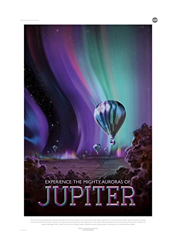 Spiffing Prints Jupiter NASA Space Tourism - Medium - Semi Gloss - ungerahmter Kunstdruck Poster von Spiffing Prints
