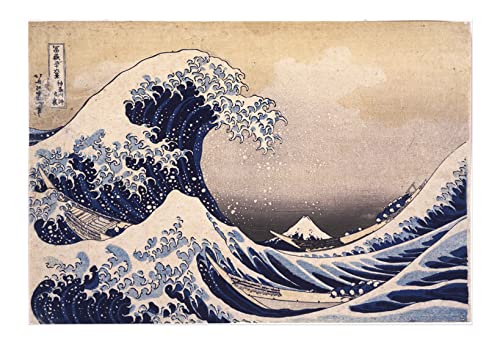 Spiffing Prints Katsushika Hokusai – Die große Welle von Kanagawa – klein – halbglänzend – ungerahmter Kunstdruck von Spiffing Prints