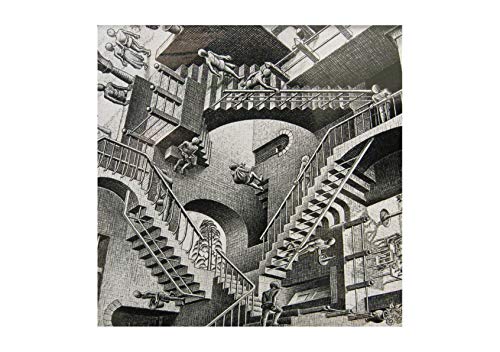Spiffing Prints M C Escher - Relativity - Small - Semi Gloss - Unframed von Spiffing Prints