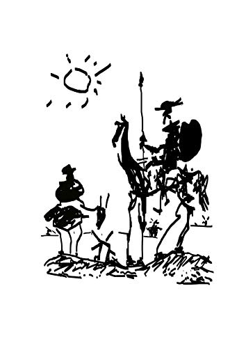 Spiffing Prints Pablo Picasso - Don Quixote - Small - Semi Gloss - Unframed von Spiffing Prints