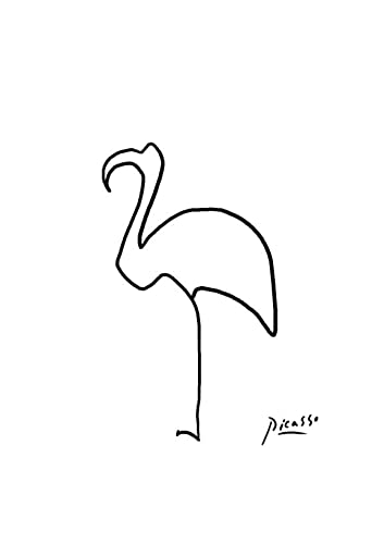 Spiffing Prints Pablo Picasso - Flamingo - halbglänzend - ungerahmter Kunstdruck Poster von Spiffing Prints