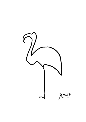 Spiffing Prints Pablo Picasso – Flamingo – klein – matt – ungerahmter Kunstdruck-Poster von Spiffing Prints