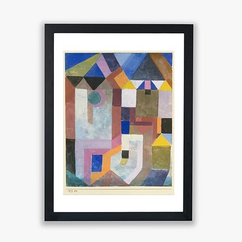 Spiffing Prints Paul Klee - Colorful Architecture - Wall Poster - Home Décor Art - Giclee Print - Framed Print - Extra Large von Spiffing Prints