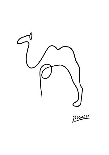 Spiffing Prints Picasso – Camel – klein – matt – ungerahmt von Spiffing Prints