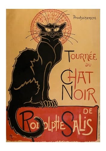Spiffing Prints Tournee du Chat Noir Steinlen – klein – matt – ungerahmt – Werbe-Kunstdruck-Poster von Spiffing Prints