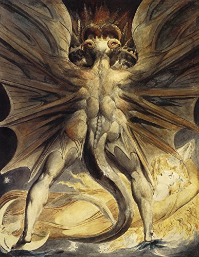 Spiffing Prints William Blake - The Red Dragon and The Woman Clothed in Sun - Large - Matte Print von Spiffing Prints