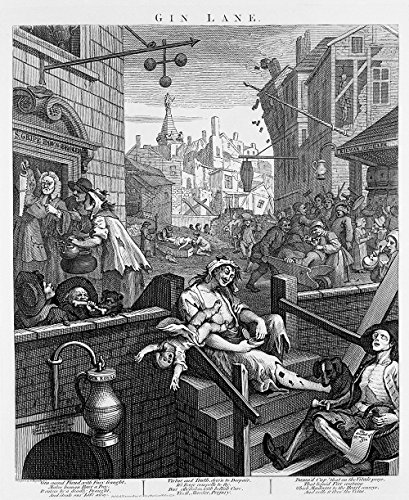 Spiffing Prints William Hogarth - Gin Lane - Large - Matte Print von Spiffing Prints