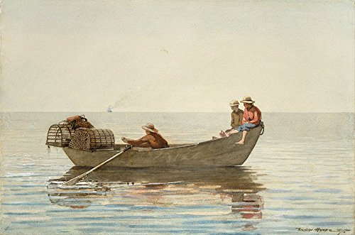 Spiffing Prints Winslow Homer - Three Boys in a Dory with Lobster Pots - Extra Large - Matte Print von Spiffing Prints