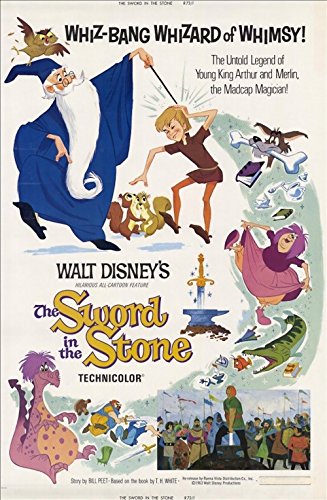 Walt Disney The Sword In The Stone Film - Extra Large - Semi Gloss Print von Spiffing Prints