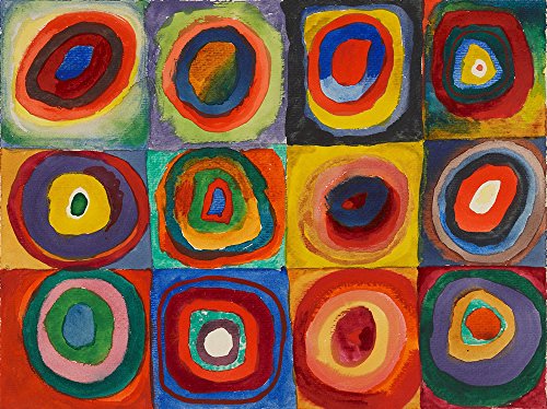 Wassily Kandinsky - Squares with Concentric Circles 1913 - Extra Large - Semi Gloss Print von Spiffing Prints