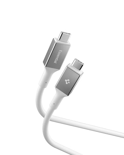 Spigen Essential USB-C auf USB-C 100W Kabel – 1 m, Weiß Spigen Essential USB-C auf USB-C 100W Kabel – 1 m, Weiß von Spigen