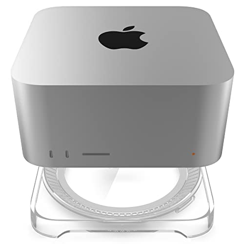 Spigen LD202 Entwickelt für Mac Studio M4 Max / M3 Ultra (2025), M2 Max / M2 Ultra (2023) Desktop Ständer mit eingebautem Luftfilter - Crystal Clear von Spigen