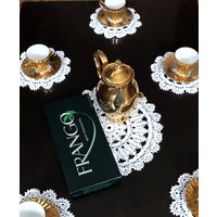 Häkeln Tischset Set Häkeln Tabelle Tuch Tischmitte Untersetzer Teeparty Tee Tee-Set von Spillija