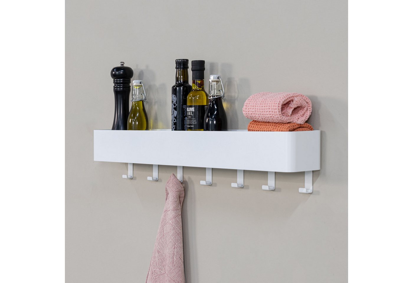 Spinder Design Garderobenhaken Multi 7 (1 St), 2-in-1 Wandregal + Garderobe von Spinder Design