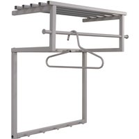 Spinder Design Garderobenleiste "RIZZOLI" Familiengarderobe aus Stahl mit 10 Haken, Hutablage und Kleiderstange von Spinder Design