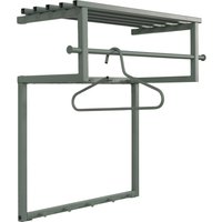 Spinder Design Garderobenleiste "RIZZOLI" Familiengarderobe aus Stahl mit 10 Haken, Hutablage und Kleiderstange von Spinder Design