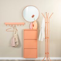 Spinder Design Garderobenständer "Jessy", (1 St.), Platzsparender Garderobenständer aus Stahl, 8 Haken & Schirmständer von Spinder Design