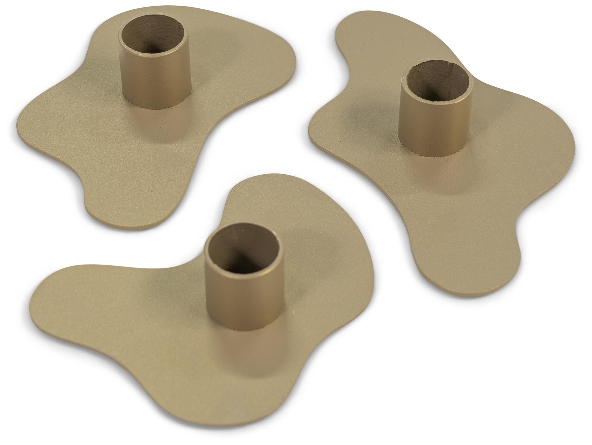 Spinder MELT Kerzenhalter Set, Stahl, Champagner, Modernes Design von Spinder Design