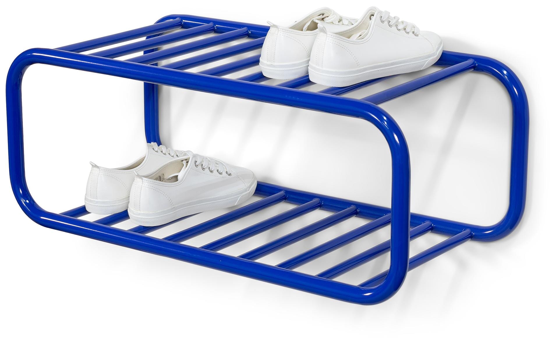 Spinder Retro Schuhregal Stahl Ultramarine 70er Jahre Stil Spinder Retro Schuhregal Stahl Ultramarine 70er Jahre Stil von Spinder Design