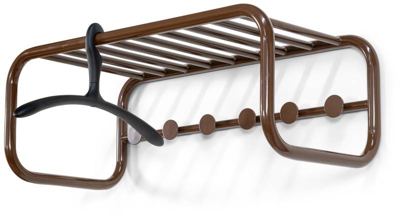 Spinder Retro Stahl-Garderobe, Chocolate Brown, 70er Jahre Stil von Spinder Design