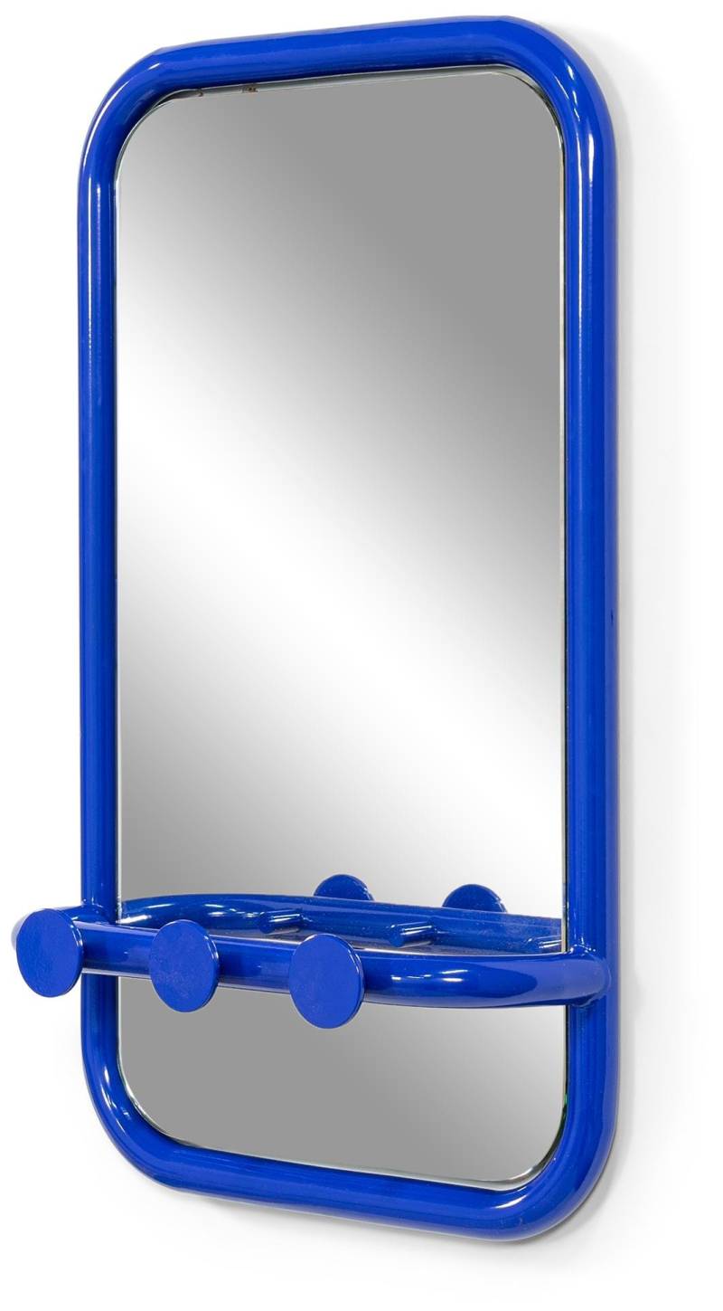 Spinder Retro Stahlspiegel mit Haken, 70er Jahre Stil, Ultramarine von Spinder Design