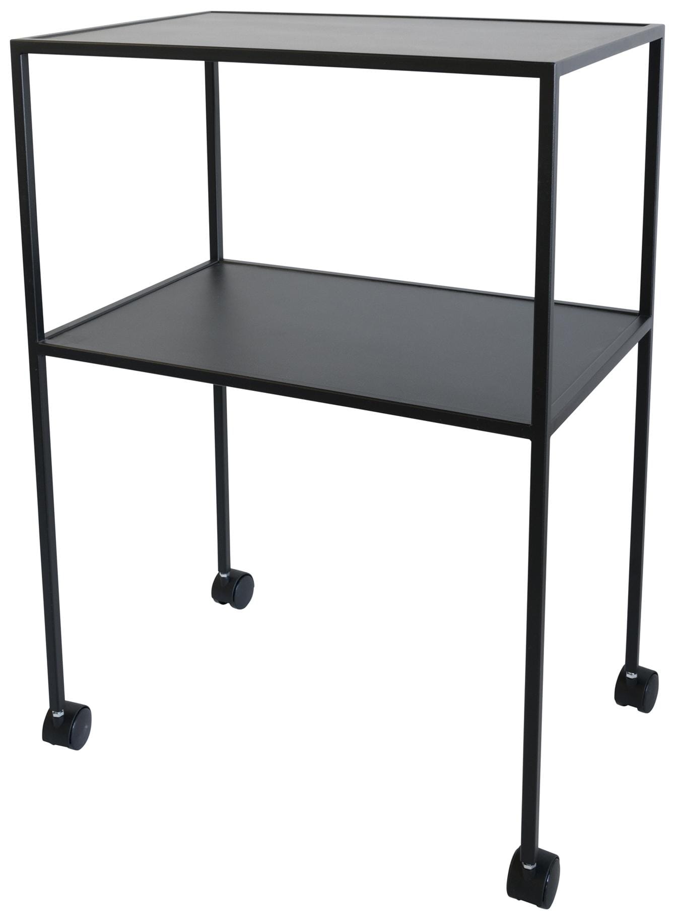 Spinder Trolly: Minimalistischer Stahl-Serviertisch, Schwarz, Mobil Spinder Trolly: Minimalistischer Stahl-Serviertisch, Schwarz, Mobil von Spinder Design