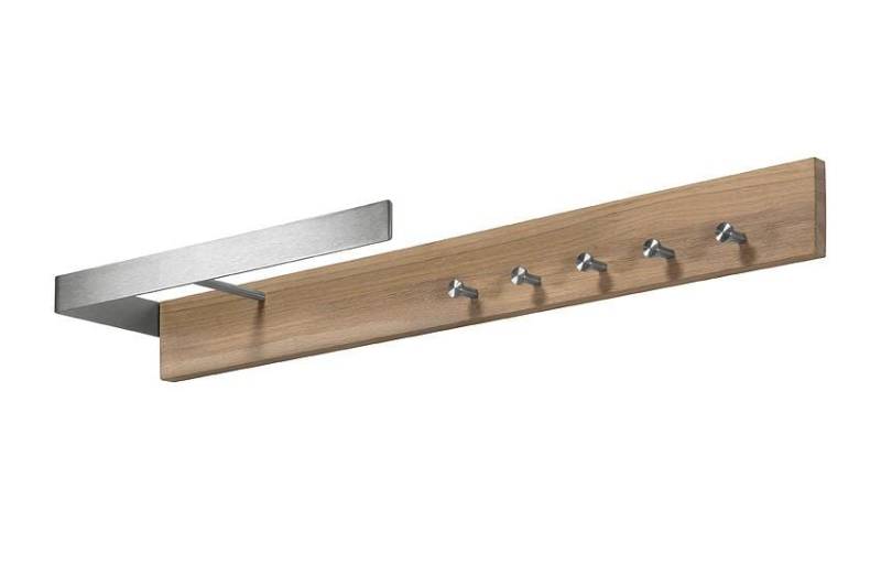 Wandgarderobe Noa 1 aus Eiche und Edelstahl von Spinder von Spinder Design