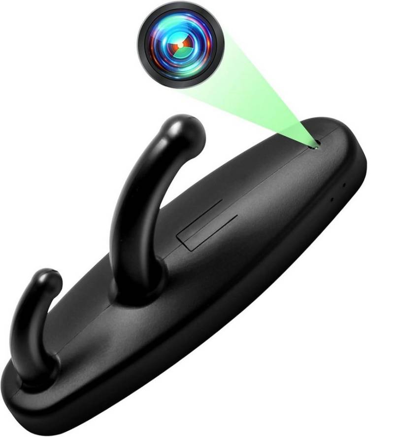 SpionProfi Überwachungskamera 32GB Kleiderhaken Mini Kamera Video Ton Bild Aufnahme Haus Zimmer (Innenbereich, Versteckte Kamera Mini Spycam Spion Cam im Kleiderhaken) von SpionProfi