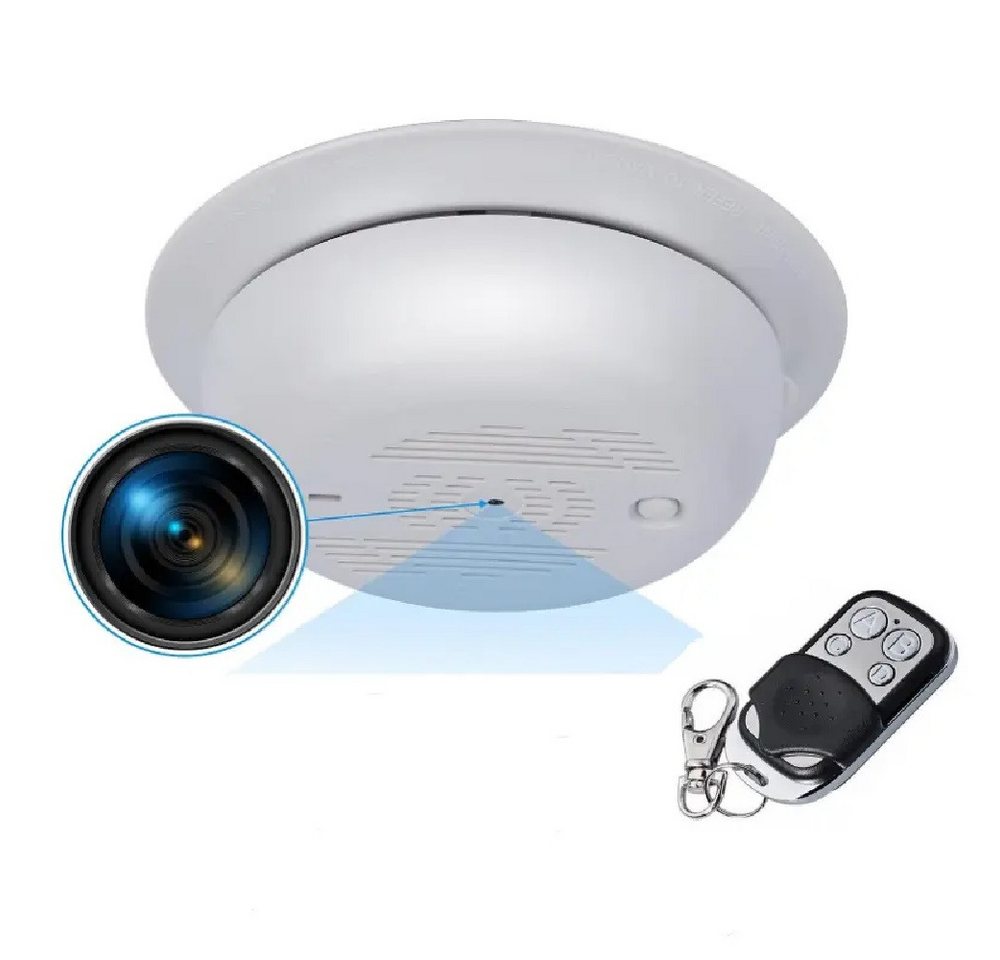 SpionProfi Überwachungskamera 32GB Rauchmelder Kamera HD Mini Überwachungskamera Video Ton Aufnahme (Innenbereich, 1-tlg., 32GB Rauchmelder mit versteckte Mini Spycam Kamera) von SpionProfi