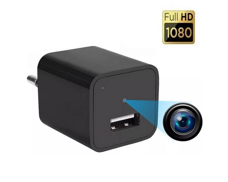 SpionProfi Überwachungskamera Mini Kamera Video Ton Überwachungskamera mit Bewegungsmelder Haus Cam (Innenbereich, Universal Usb Ladegerät versteckte Kamera Spycam Spion Haus Mini Cam) von SpionProfi