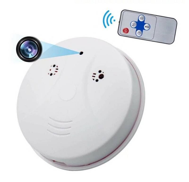 SpionProfi Überwachungskamera Rauchmelder Kamera FULL HD Mini Cam Video Ton Aufnahme Haus Zimmer (1-tlg., Rauchmelder mit versteckte Spycam Spion Mini Kamera) von SpionProfi